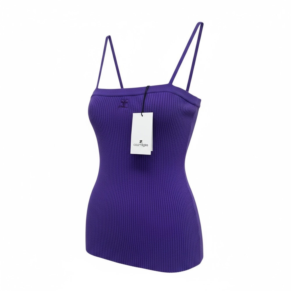 Courreges NWT- purple tank top, knit, new with tags, women’s size XL.